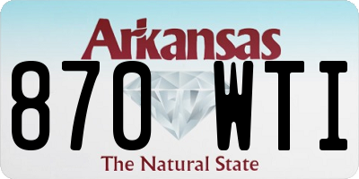 AR license plate 870WTI