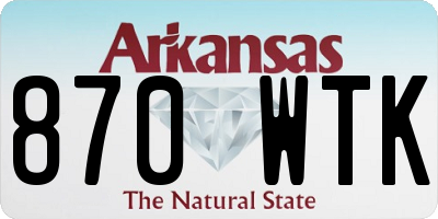 AR license plate 870WTK