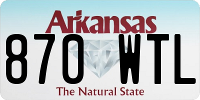 AR license plate 870WTL