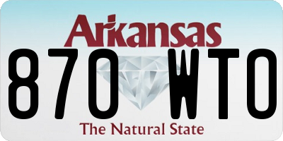 AR license plate 870WTO