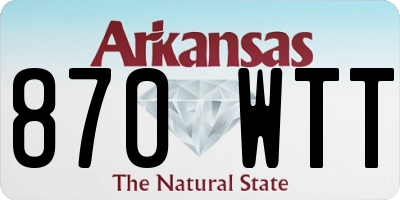 AR license plate 870WTT