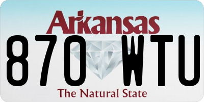 AR license plate 870WTU