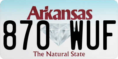 AR license plate 870WUF