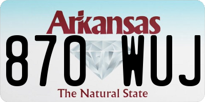 AR license plate 870WUJ