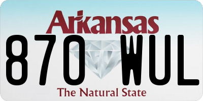 AR license plate 870WUL