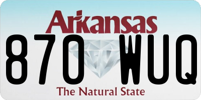 AR license plate 870WUQ