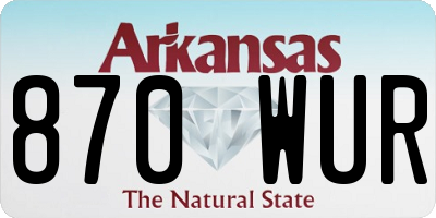 AR license plate 870WUR