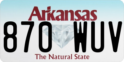 AR license plate 870WUV