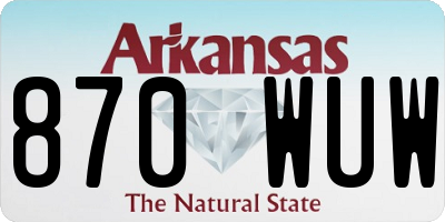 AR license plate 870WUW