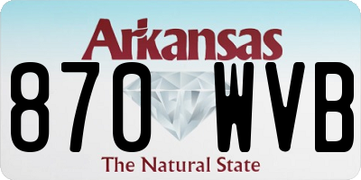 AR license plate 870WVB