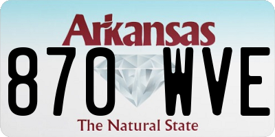 AR license plate 870WVE
