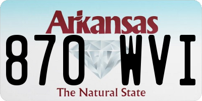 AR license plate 870WVI