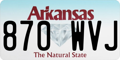 AR license plate 870WVJ