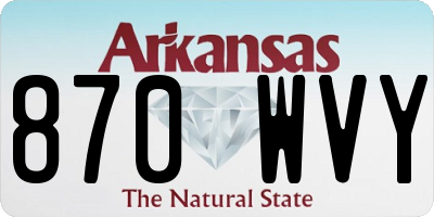 AR license plate 870WVY