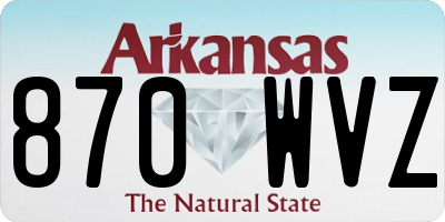 AR license plate 870WVZ