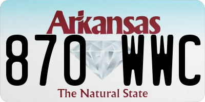 AR license plate 870WWC