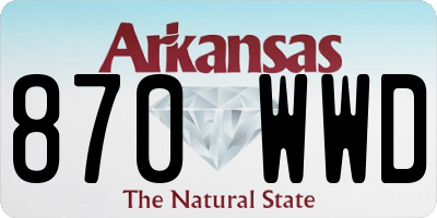 AR license plate 870WWD