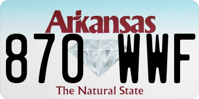 AR license plate 870WWF