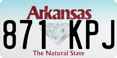 AR license plate 871KPJ