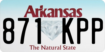 AR license plate 871KPP