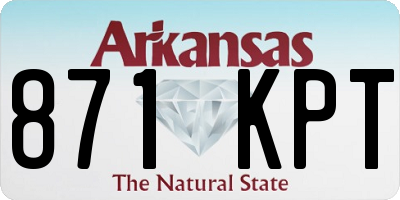 AR license plate 871KPT