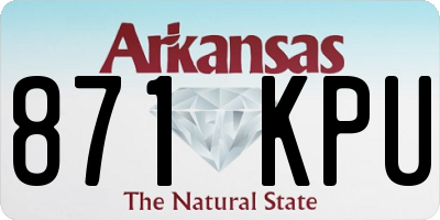 AR license plate 871KPU