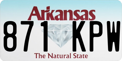 AR license plate 871KPW