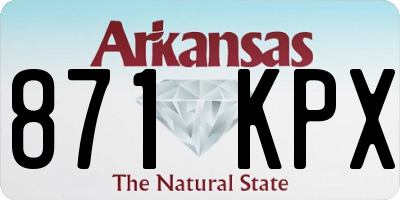 AR license plate 871KPX