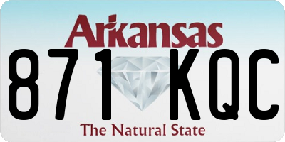 AR license plate 871KQC