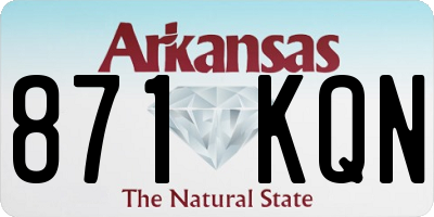 AR license plate 871KQN