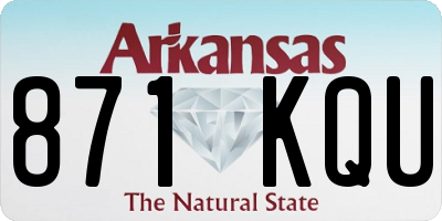 AR license plate 871KQU