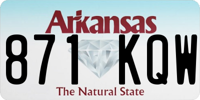 AR license plate 871KQW