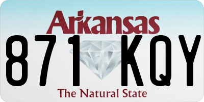 AR license plate 871KQY