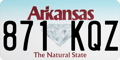 AR license plate 871KQZ