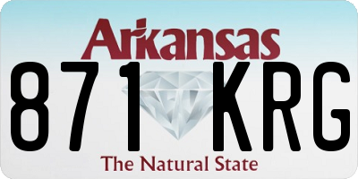 AR license plate 871KRG