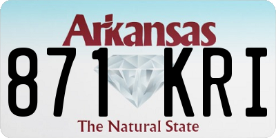 AR license plate 871KRI
