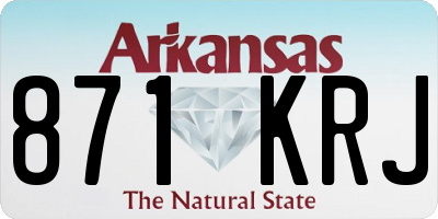 AR license plate 871KRJ