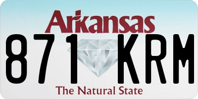 AR license plate 871KRM