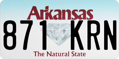AR license plate 871KRN