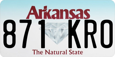 AR license plate 871KRO