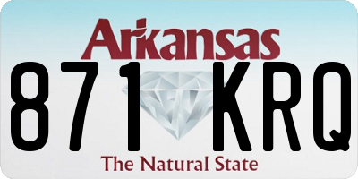 AR license plate 871KRQ