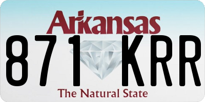 AR license plate 871KRR