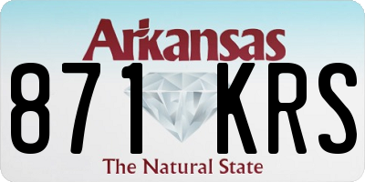 AR license plate 871KRS