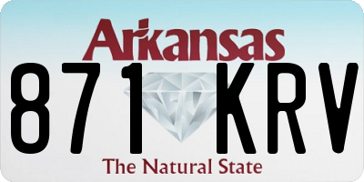 AR license plate 871KRV