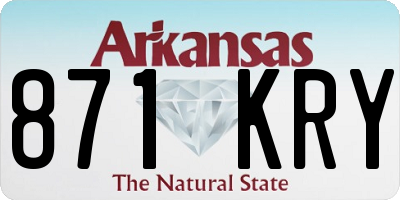 AR license plate 871KRY