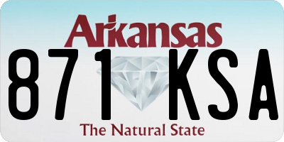 AR license plate 871KSA