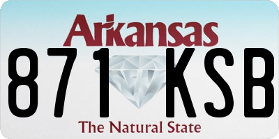 AR license plate 871KSB
