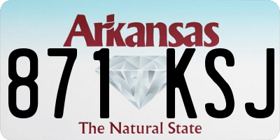 AR license plate 871KSJ
