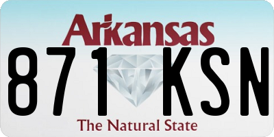 AR license plate 871KSN