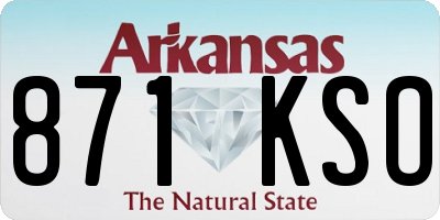 AR license plate 871KSO